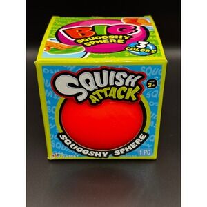 Ja-Ru Squish Attack Big Squooshy Sphere Orange Sensory Stress Toy 5567 New